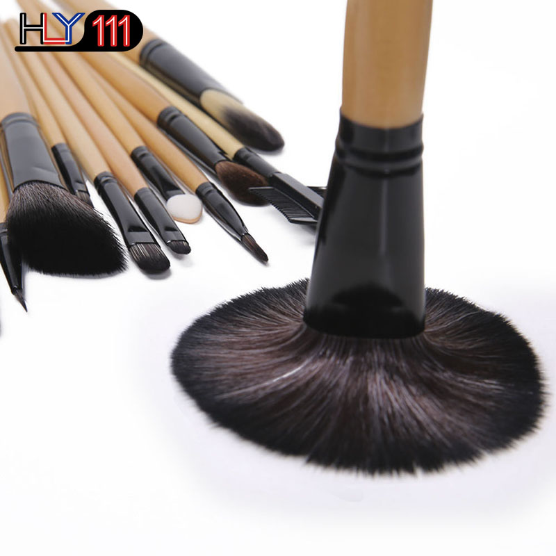 Professional 24 pcs Makeup Brush Set tools Toiletry Kit Wool Brand Make Up Brush Set burlywood