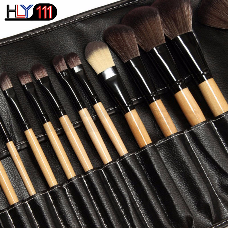 Professional 24 pcs Makeup Brush Set tools Toiletry Kit Wool Brand Make Up Brush Set burlywood