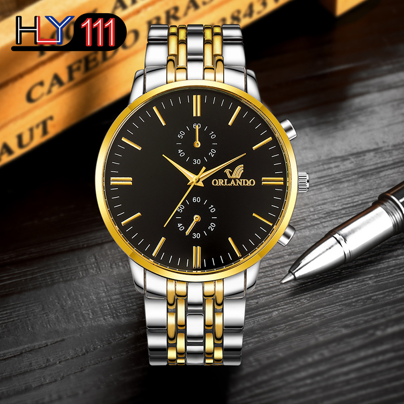 ORLANDO Men&apos;s Watches 2020  Luxury Business Quartz Watches Metal Masculino Men&apos;s watches