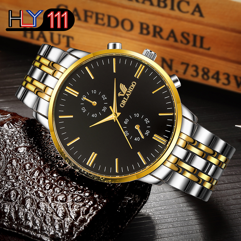 ORLANDO Men&apos;s Watches 2020  Luxury Business Quartz Watches Metal Masculino Men&apos;s watches