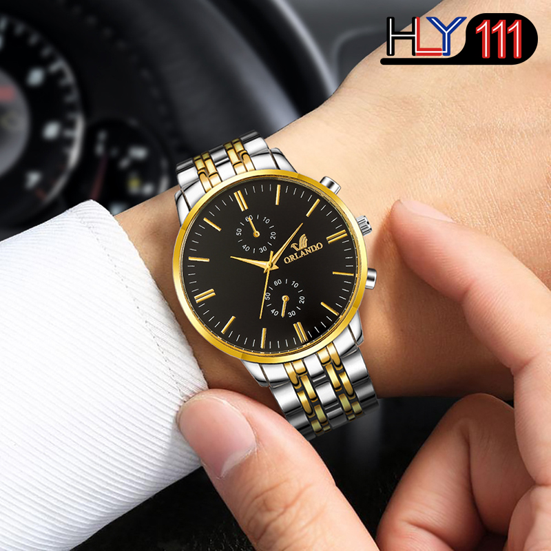 ORLANDO Men&apos;s Watches 2020  Luxury Business Quartz Watches Metal Masculino Men&apos;s watches