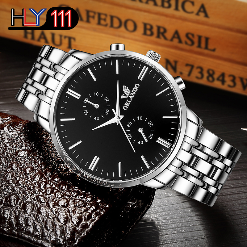 ORLANDO Men&apos;s Watches 2020  Luxury Business Quartz Watches Metal Masculino Men&apos;s watches