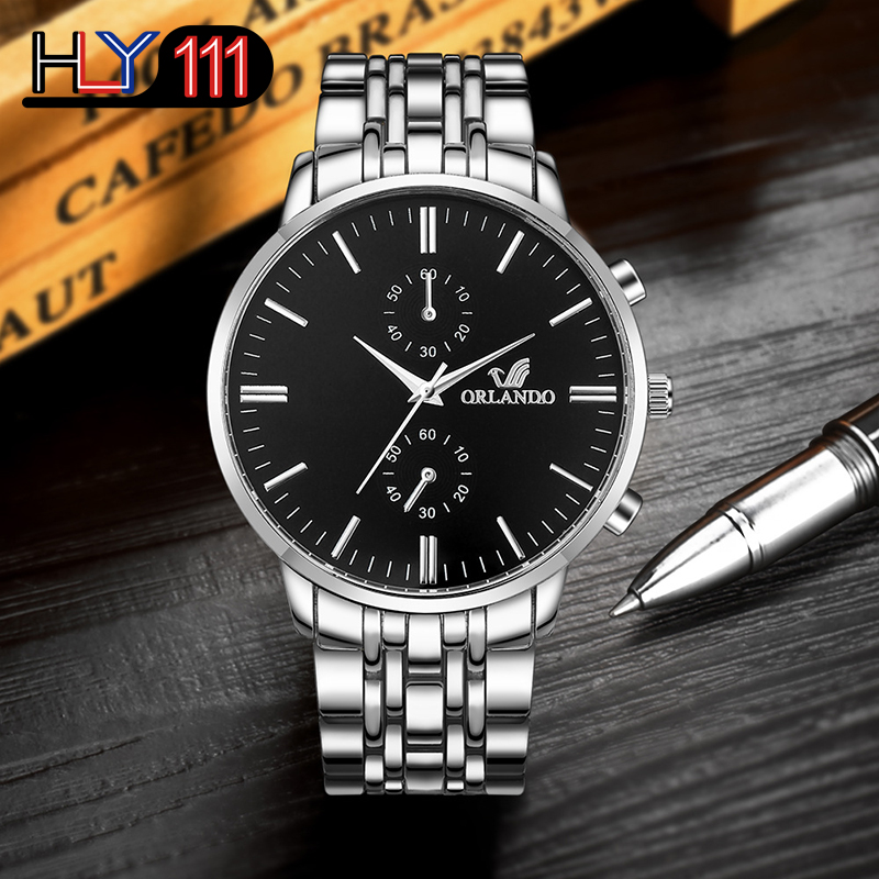 ORLANDO Men&apos;s Watches 2020  Luxury Business Quartz Watches Metal Masculino Men&apos;s watches