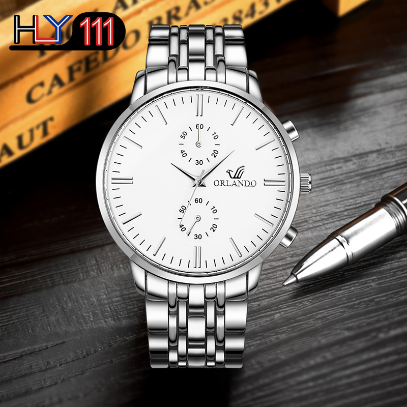 ORLANDO Men&apos;s Watches 2020  Luxury Business Quartz Watches Metal Masculino Men&apos;s watches