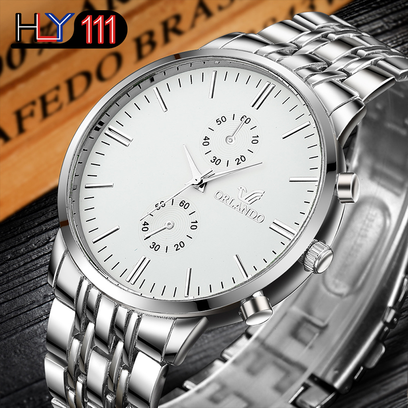 ORLANDO Men&apos;s Watches 2020  Luxury Business Quartz Watches Metal Masculino Men&apos;s watches