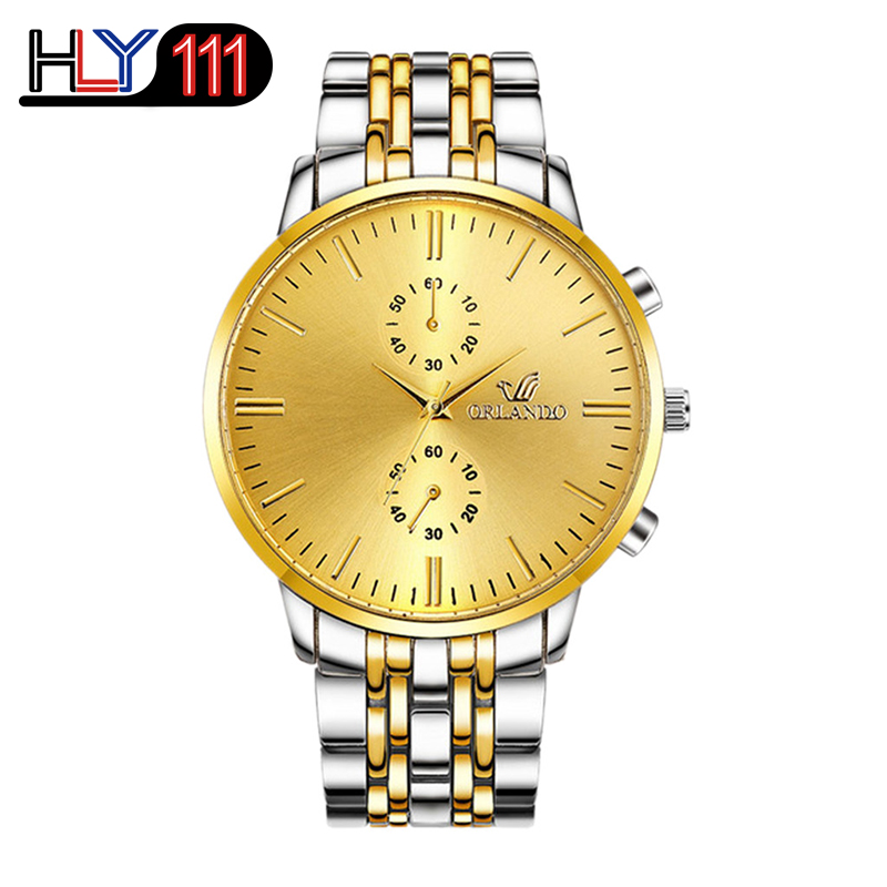 ORLANDO Men&apos;s Watches 2020  Luxury Business Quartz Watches Metal Masculino Men&apos;s watches
