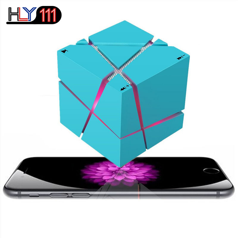 Portable HIFI Bluetooth Speaker LED Cube Altavoz Stereo Speakers Sound Box Handsfree for Phone
