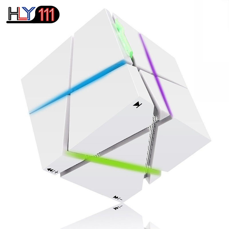 Portable HIFI Bluetooth Speaker LED Cube Altavoz Stereo Speakers Sound Box Handsfree for Phone