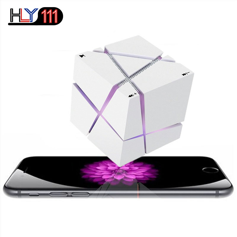Portable HIFI Bluetooth Speaker LED Cube Altavoz Stereo Speakers Sound Box Handsfree for Phone