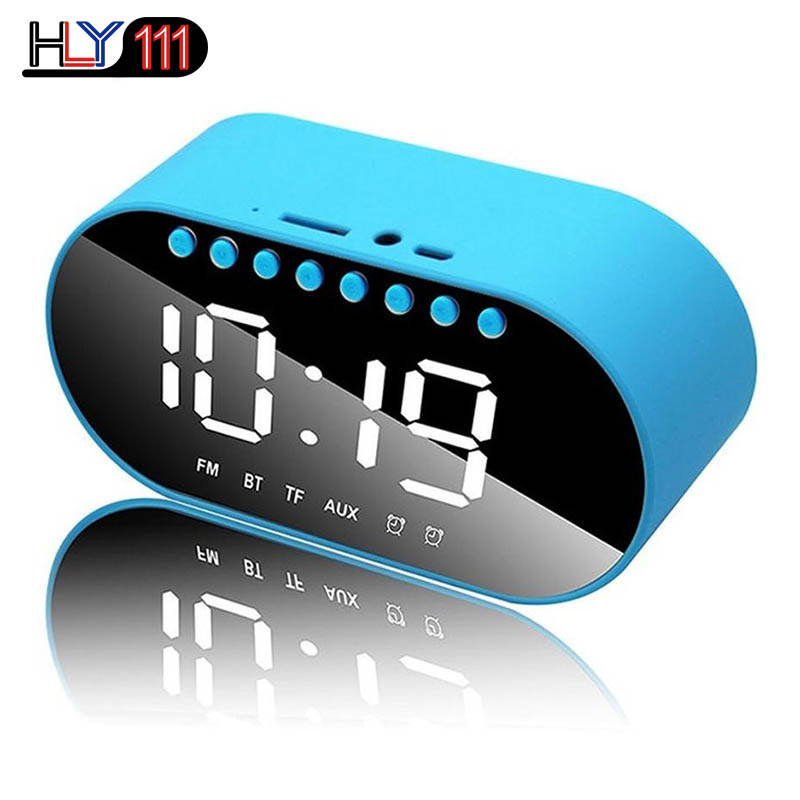 LED Alarm Clock Radio Home Bedroom Digital Clock Wireless Bluetooth Speakers Support Dual Alarm