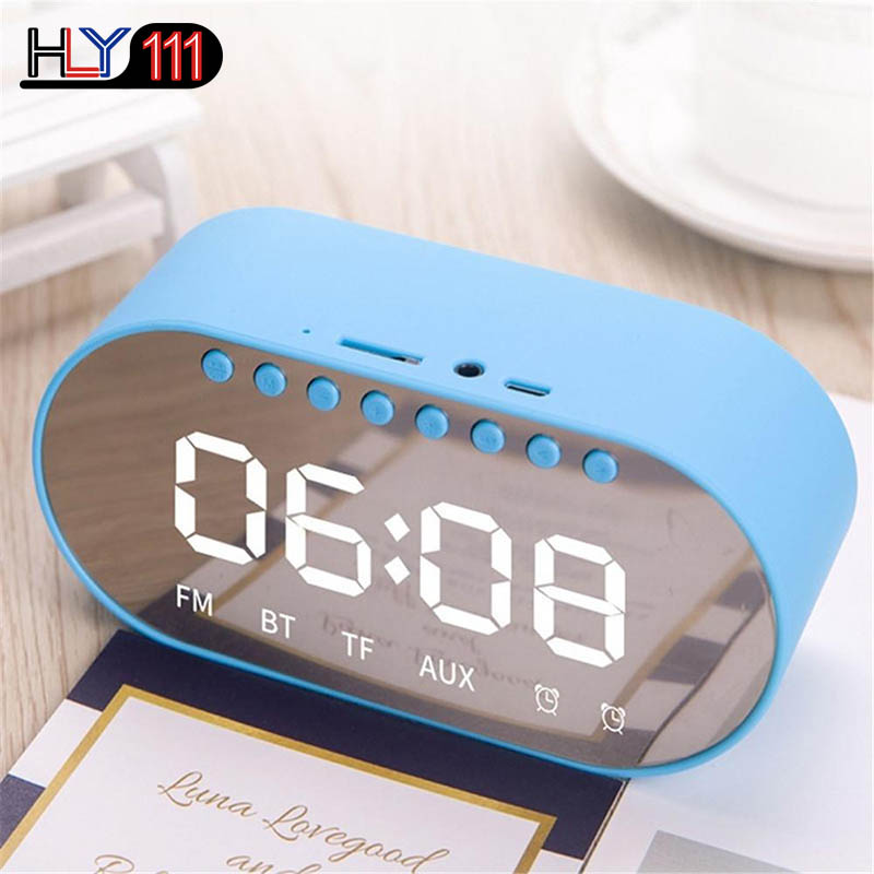 LED Alarm Clock Radio Home Bedroom Digital Clock Wireless Bluetooth Speakers Support Dual Alarm