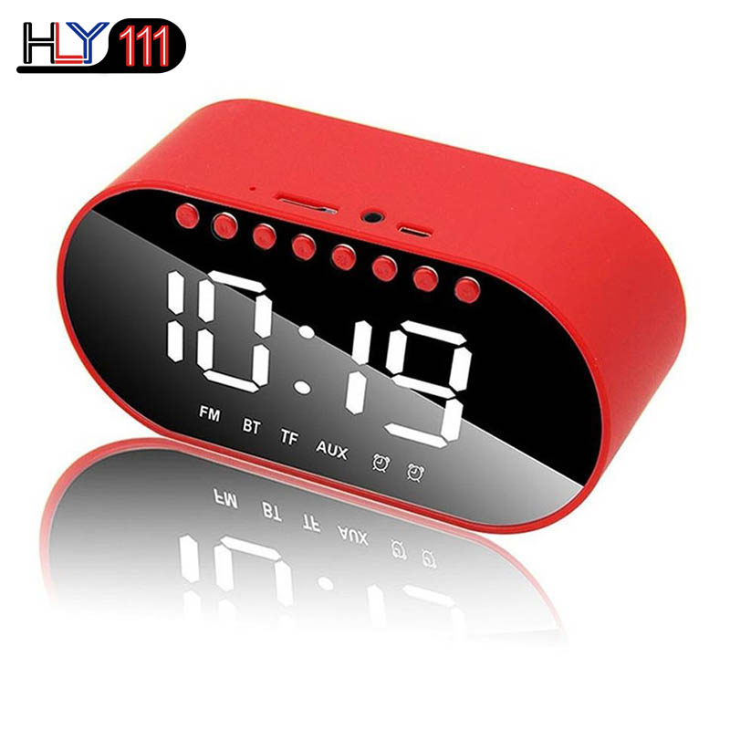 LED Alarm Clock Radio Home Bedroom Digital Clock Wireless Bluetooth Speakers Support Dual Alarm