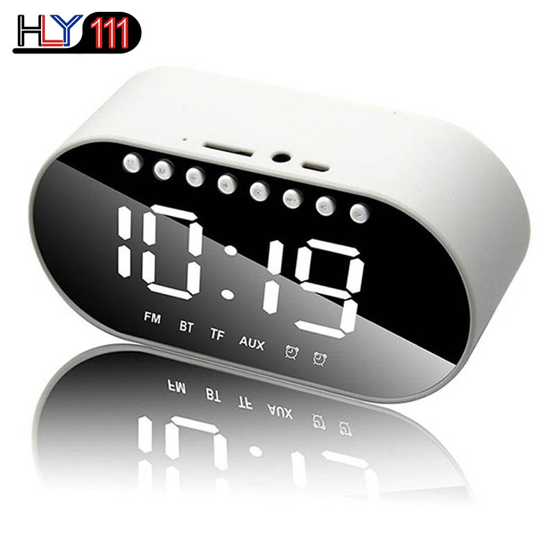 LED Alarm Clock Radio Home Bedroom Digital Clock Wireless Bluetooth Speakers Support Dual Alarm