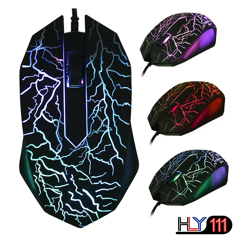 Professional Colorful Backlight Optical Wired Gaming Mouse Mice 6 Buttons USB Wired Luminous Mouse
