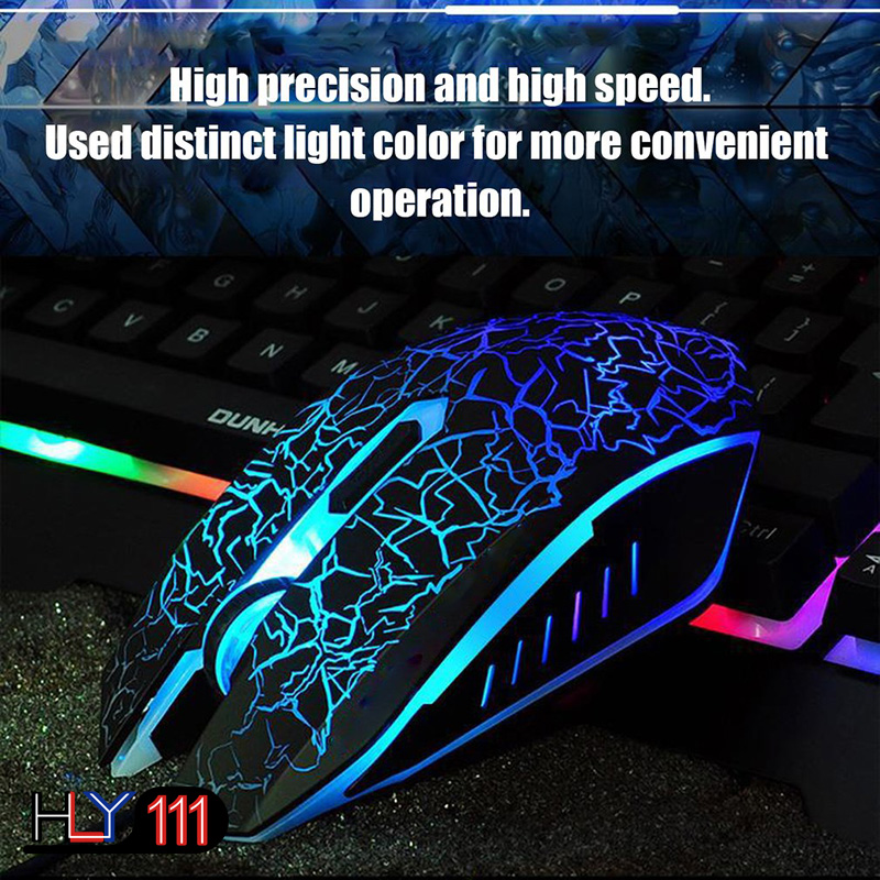Professional Colorful Backlight Optical Wired Gaming Mouse Mice 6 Buttons USB Wired Luminous Mouse