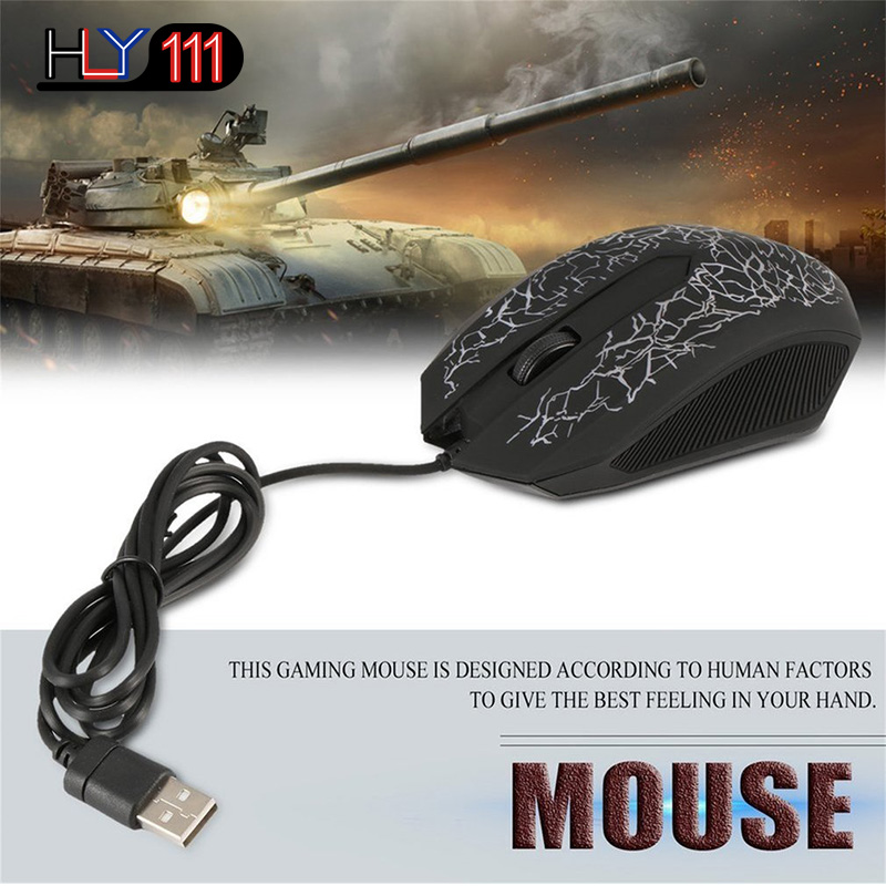 Professional Colorful Backlight Optical Wired Gaming Mouse Mice 6 Buttons USB Wired Luminous Mouse