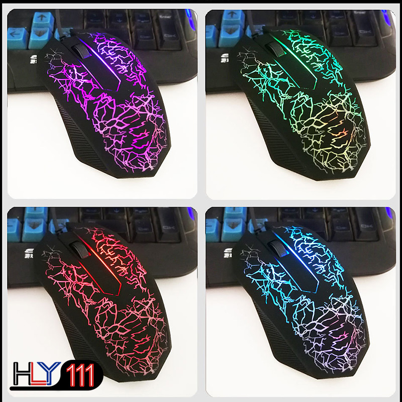 Professional Colorful Backlight Optical Wired Gaming Mouse Mice 6 Buttons USB Wired Luminous Mouse