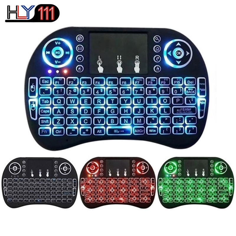 Backlit i8 Mini Wireless Keyboard 2.4ghz English Air Mouse Touchpad Remote Control Android TV Box