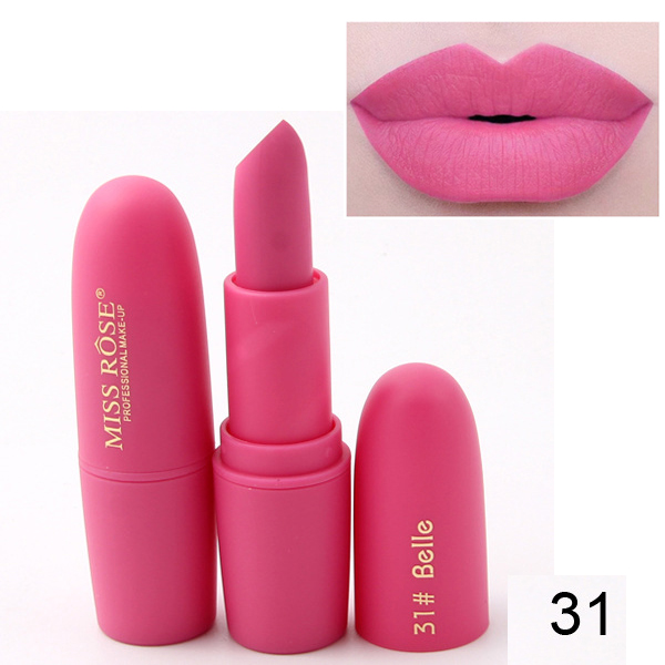 MISS ROSE Lipstick Matte Waterproof Lip Stick 18 Colors Sexy Pigments Makeup Lipsticks Beauty Lips