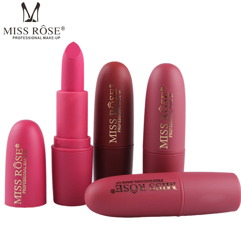 MISS ROSE Lipstick Matte Waterproof Lip Stick 18 Colors Sexy Pigments Makeup Lipsticks Beauty Lips