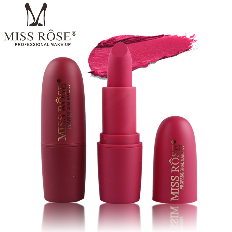 MISS ROSE Lipstick Matte Waterproof Lip Stick 18 Colors Sexy Pigments Makeup Lipsticks Beauty Lips