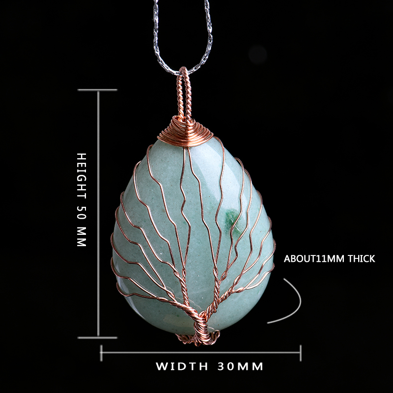 Natural rose quartz amethyst tree life guard mineral jewelry fashion couple decoration pendant DIY
