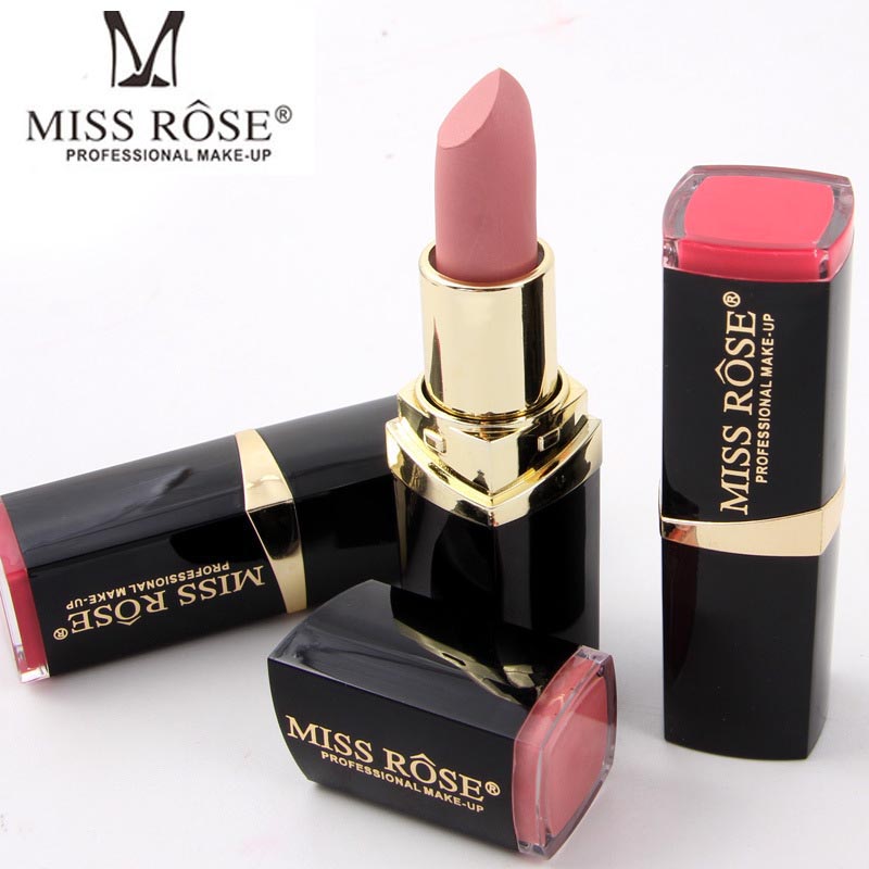 MISS ROSE Lipstick Matte Waterproof Make Up Long Lasting Lip Stick Easy To Wear Lipstick Lips Makeup
