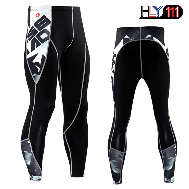 2Pcs/Set Men Running Sport Compression Tracksuit Sets Male Gym Fitness Training Sportswear Tees Tops Leggings Men's Fitness Clothing Suits Sports Tights Suit Round Neck Long Sleeve Pullover
