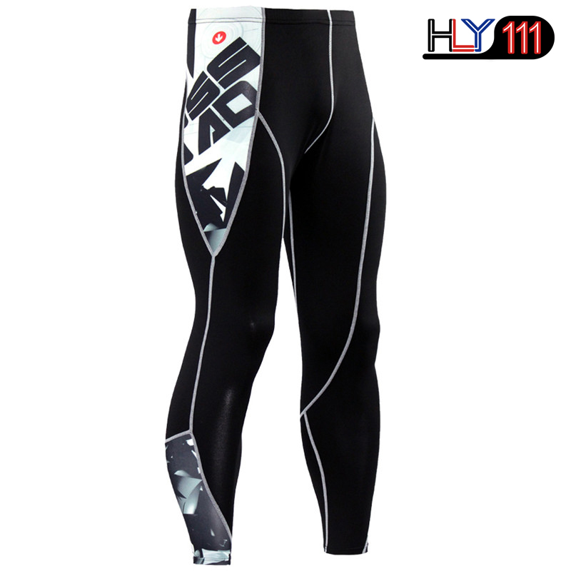 2Pcs/Set Men Running Sport Compression Tracksuit Sets Male Gym Fitness Training Sportswear Tees Tops Leggings Men's Fitness Clothing Suits Sports Tights Suit Round Neck Long Sleeve Pullover