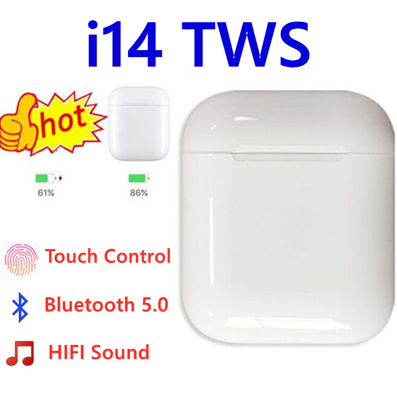 Original i14 TWS Wireless  Bluetooth Earphones for Smart Phone PK i11 i12 i13 i15 i7s i20 i60 i30