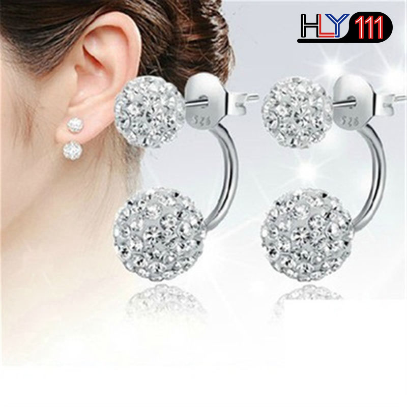 Crystal Ball Stud Earrings For Women Brincos Earing Earings Prevent Allergy Jewelry Gift Wholesale
