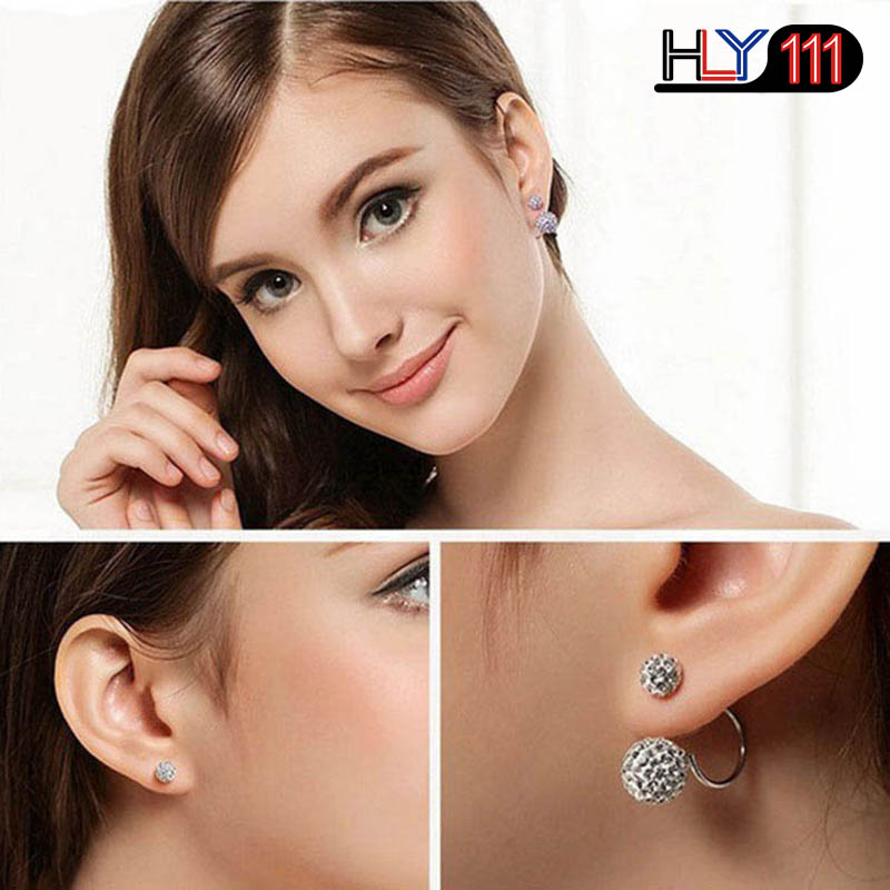 Crystal Ball Stud Earrings For Women Brincos Earing Earings Prevent Allergy Jewelry Gift Wholesale