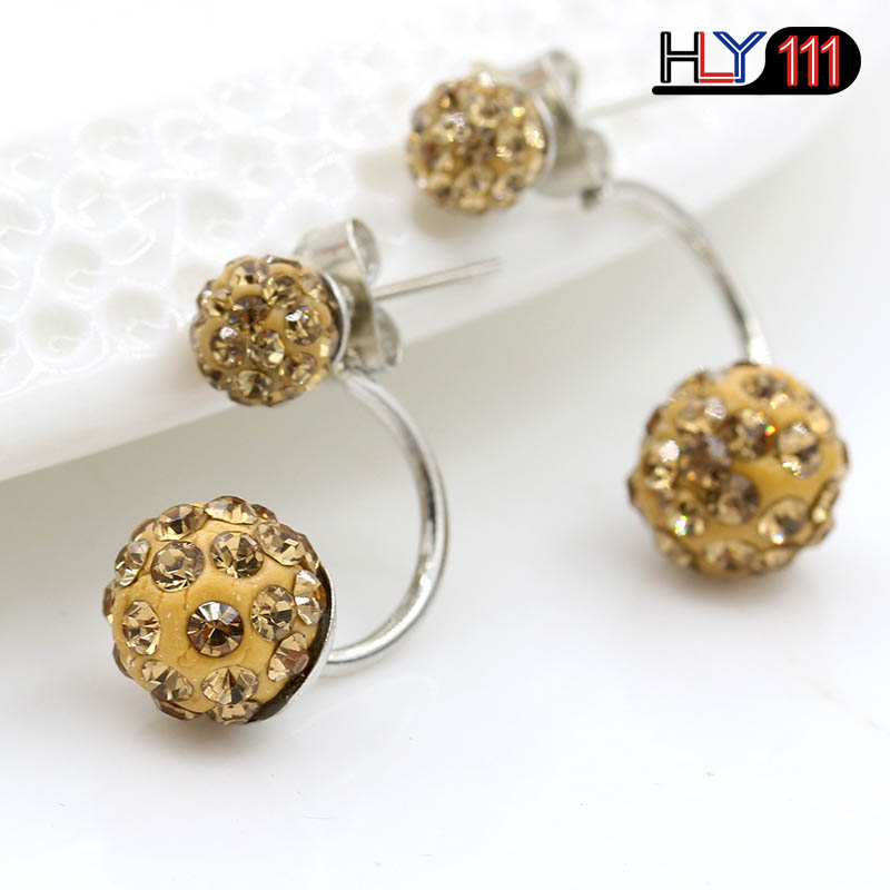 Crystal Ball Stud Earrings For Women Brincos Earing Earings Prevent Allergy Jewelry Gift Wholesale