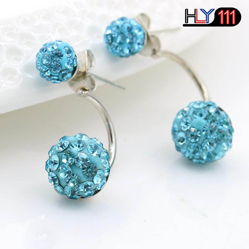 Crystal Ball Stud Earrings For Women Brincos Earing Earings Prevent Allergy Jewelry Gift Wholesale