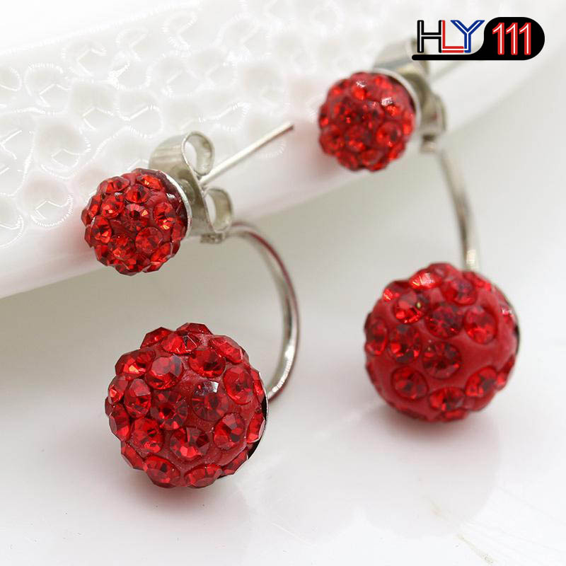 Crystal Ball Stud Earrings For Women Brincos Earing Earings Prevent Allergy Jewelry Gift Wholesale