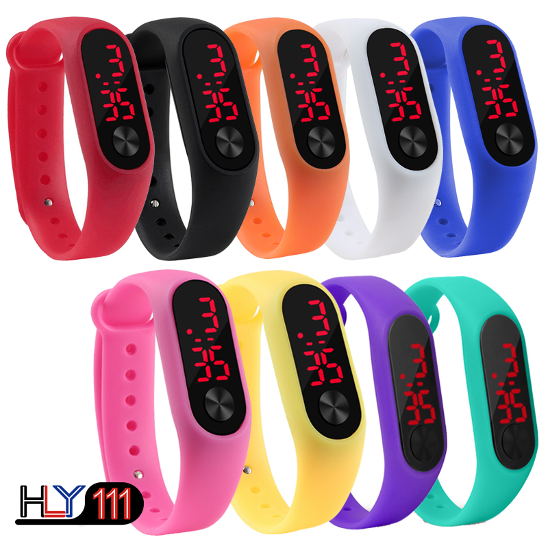 Fashion Sports Watches Outdoor LED Digital Bracelet Women&apos;s Watches Multicolor Silicone Watches gift
