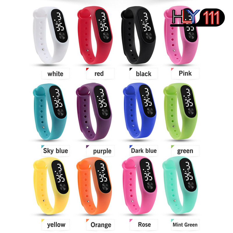 Fashion Sports Watches Outdoor LED Digital Bracelet Women&apos;s Watches Multicolor Silicone Watches gift