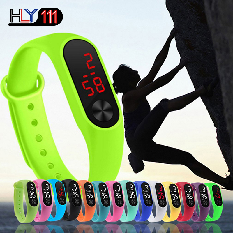 Fashion Sports Watches Outdoor LED Digital Bracelet Women&apos;s Watches Multicolor Silicone Watches gift