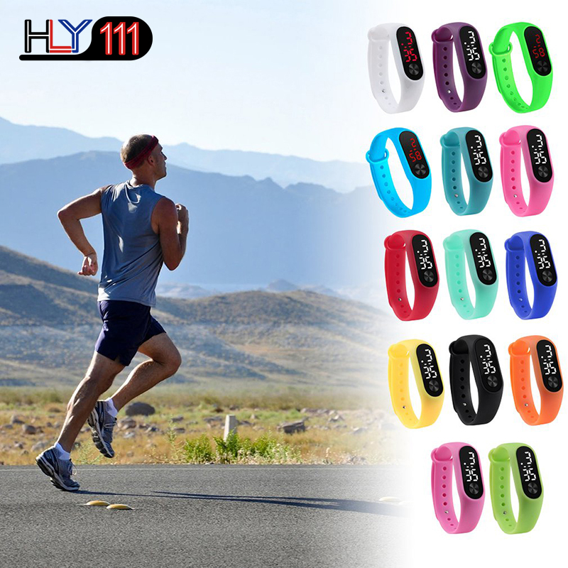 Fashion Sports Watches Outdoor LED Digital Bracelet Women&apos;s Watches Multicolor Silicone Watches gift