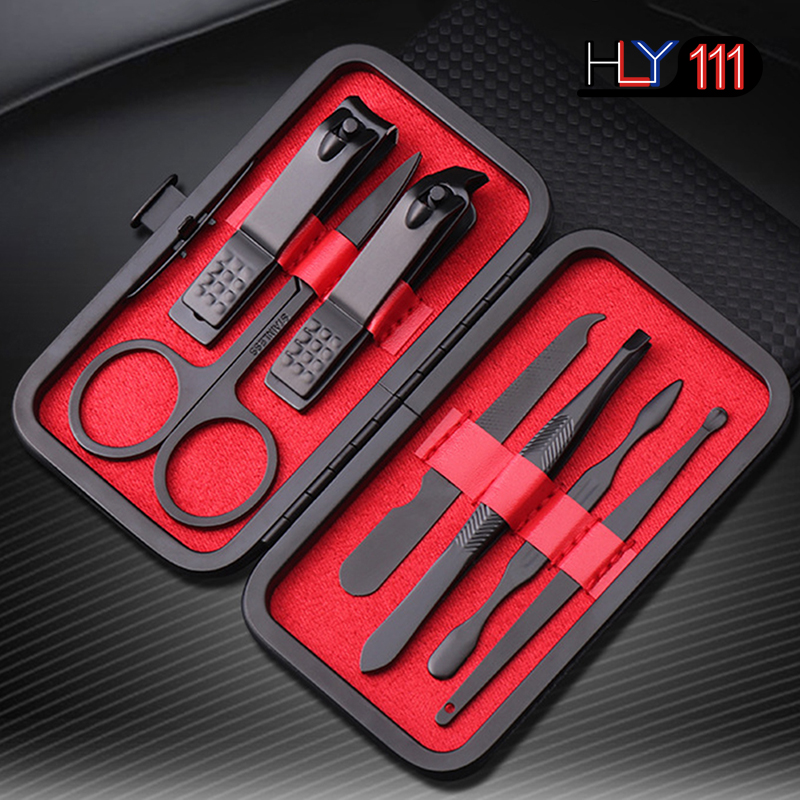 7pcs/set New Manicure Nail Clippers Pedicure Set Hygiene Kit Stainless Steel Nail Cutter Tool Set