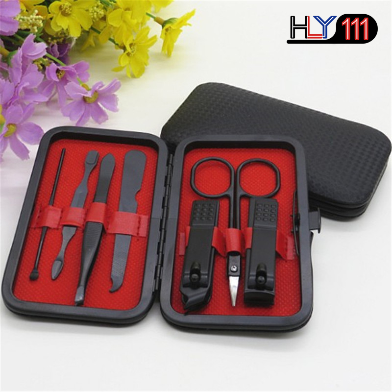 7pcs/set New Manicure Nail Clippers Pedicure Set Hygiene Kit Stainless Steel Nail Cutter Tool Set