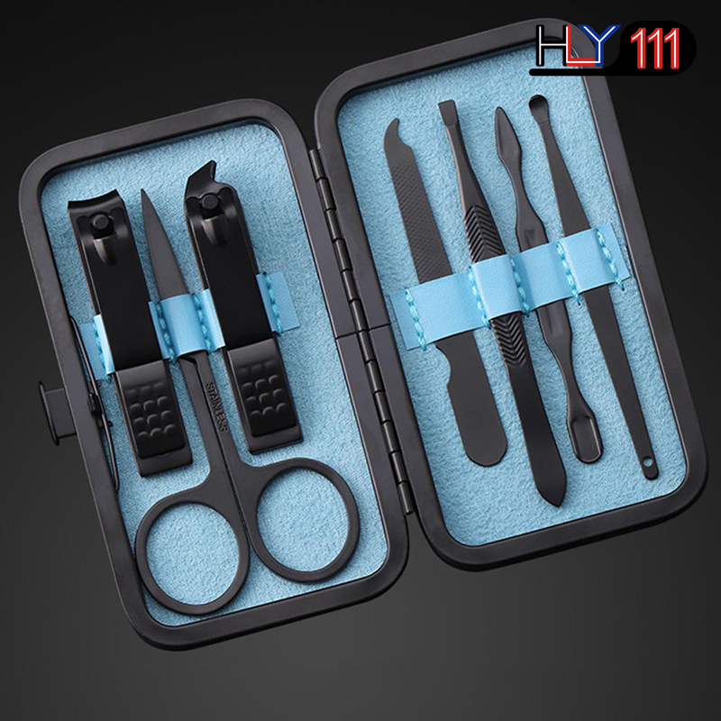 7pcs/set New Manicure Nail Clippers Pedicure Set Hygiene Kit Stainless Steel Nail Cutter Tool Set