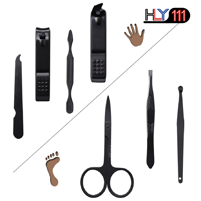 7pcs/set New Manicure Nail Clippers Pedicure Set Hygiene Kit Stainless Steel Nail Cutter Tool Set
