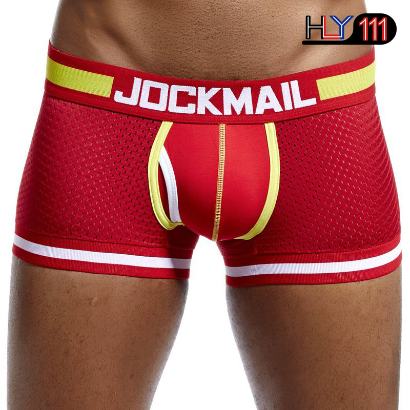 Underwear Boxer Men Breathable Mesh Men&apos;s Boxers Male Underpants Sexy Panties Cotton Mens Bodysuit