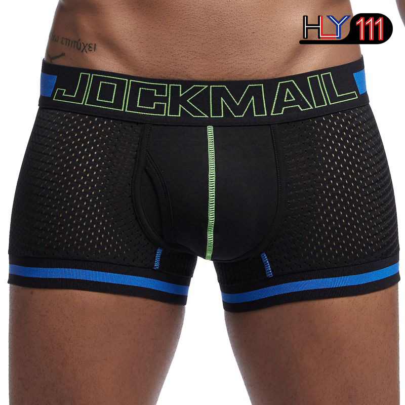Underwear Boxer Men Breathable Mesh Men&apos;s Boxers Male Underpants Sexy Panties Cotton Mens Bodysuit