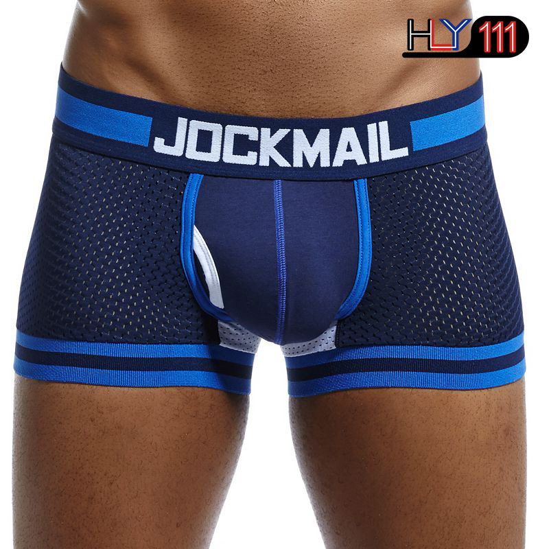 Underwear Boxer Men Breathable Mesh Men&apos;s Boxers Male Underpants Sexy Panties Cotton Mens Bodysuit