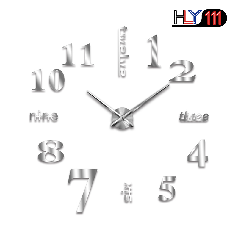 3D Wall Clock Mirror Wall Stickers Creative DIY Wall Clocks Removable Art Decal Sticker Home Decor Living Room Quartz Needle Hot