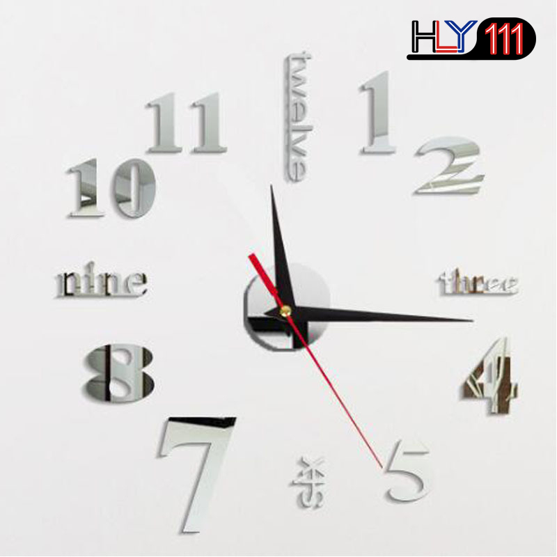 3D Wall Clock Mirror Wall Stickers Creative DIY Wall Clocks Removable Art Decal Sticker Home Decor Living Room Quartz Needle Hot