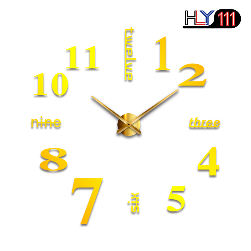 3D Wall Clock Mirror Wall Stickers Creative DIY Wall Clocks Removable Art Decal Sticker Home Decor Living Room Quartz Needle Hot