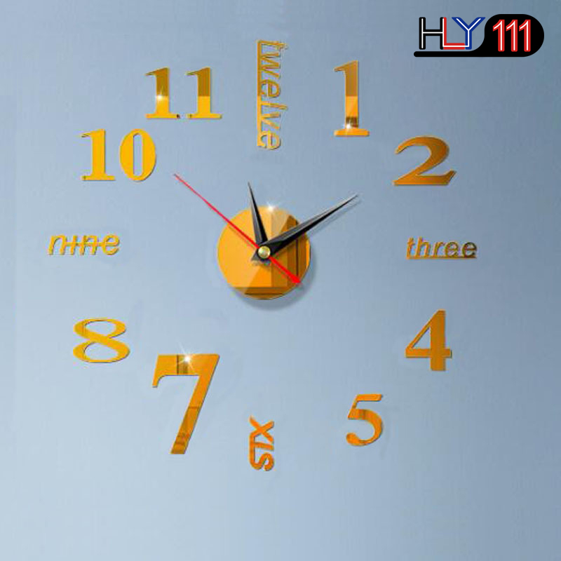 3D Wall Clock Mirror Wall Stickers Creative DIY Wall Clocks Removable Art Decal Sticker Home Decor Living Room Quartz Needle Hot